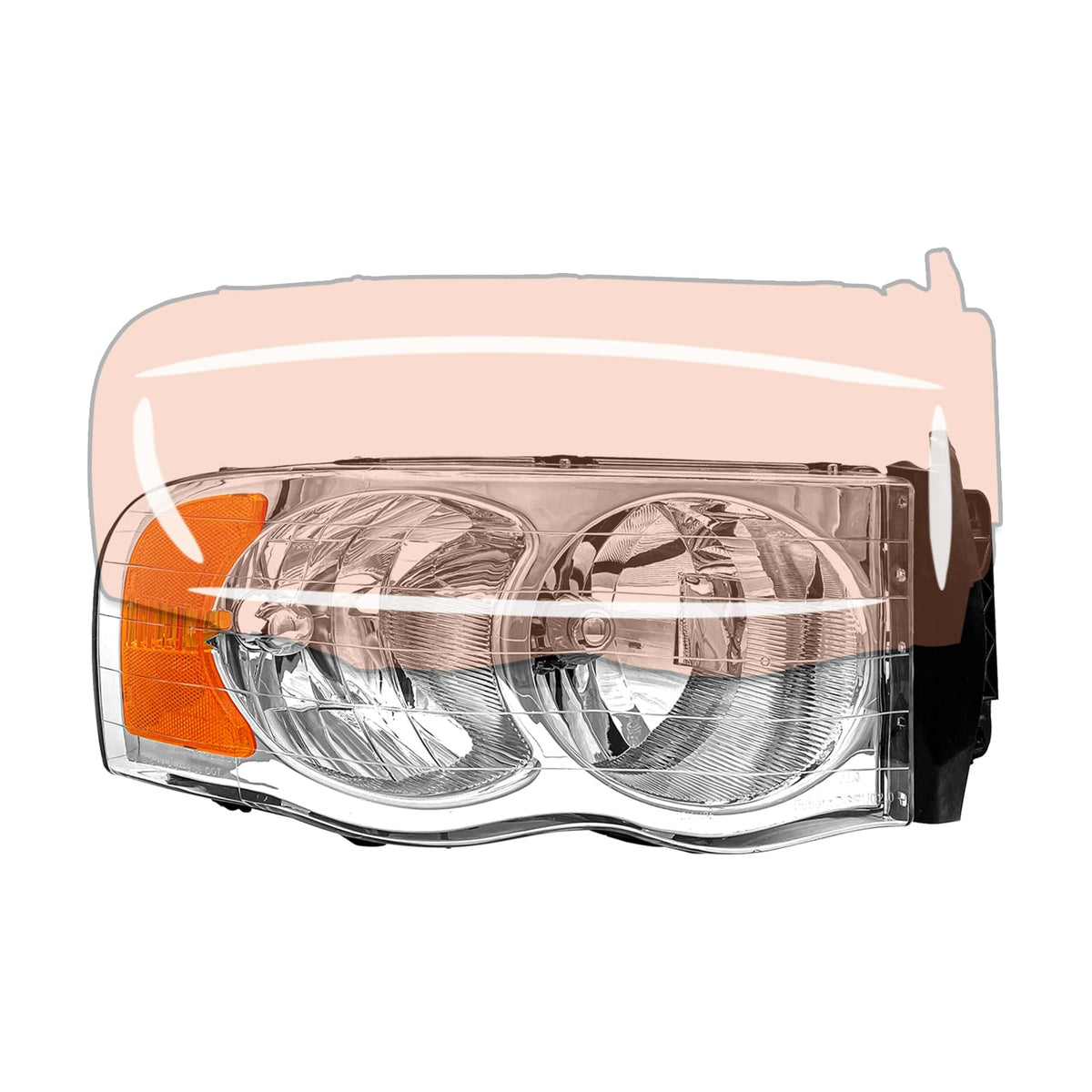 AXLAHA headlight lit on truck at night illustrating improved visibility