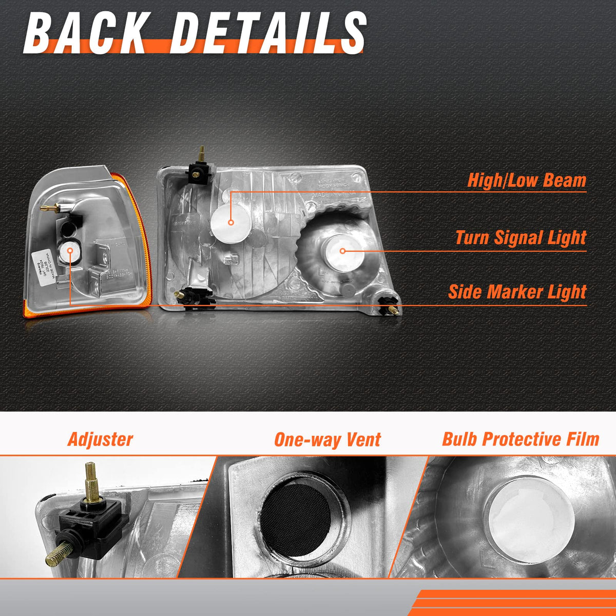 AXLAHA headlight seal and gasket showing IP69 waterproof protection
