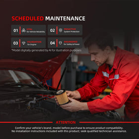 AxleyHub fuel filter in truck garage setting highlighting easy maintenance benefit