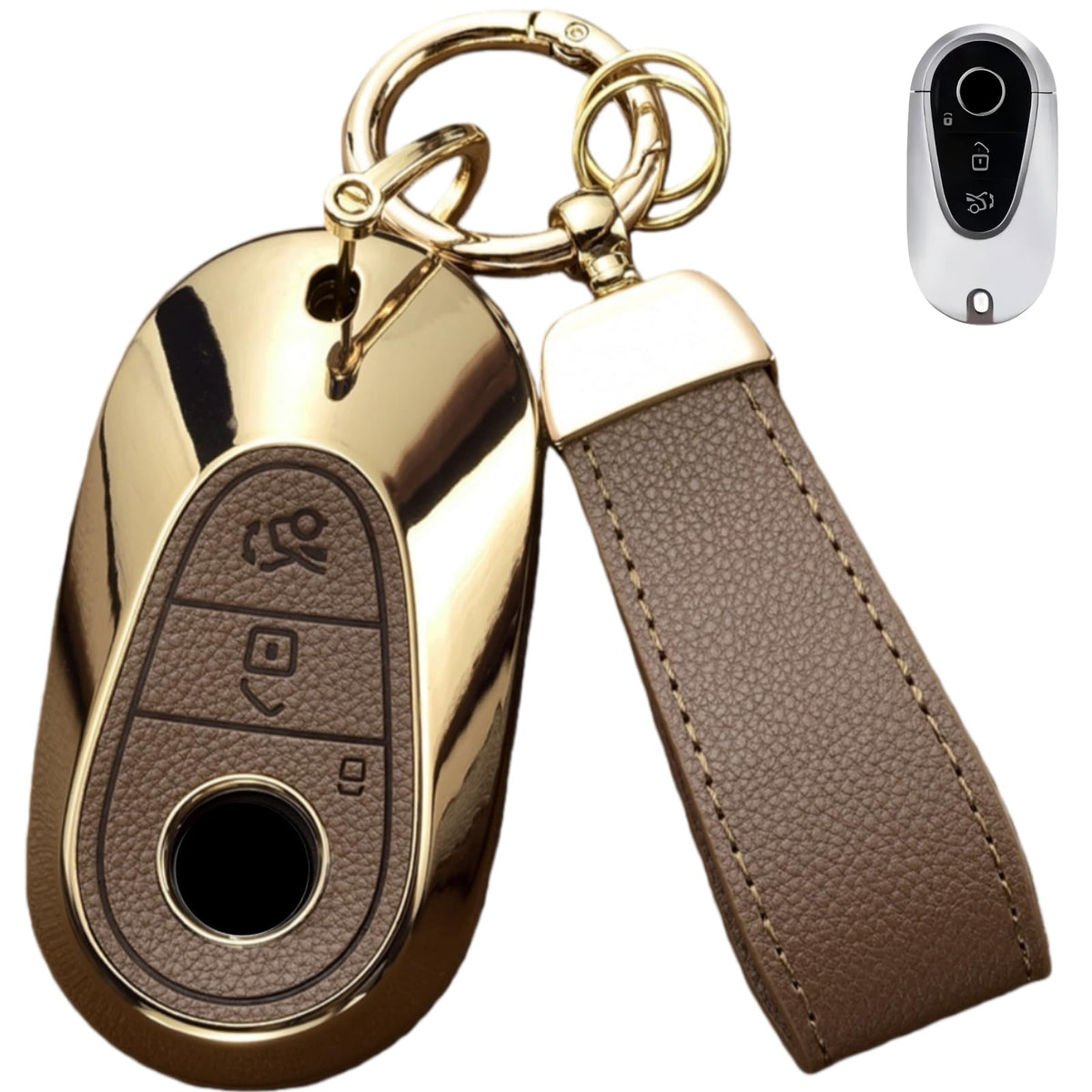 Axtrulix front view of closed key fob cover showing premium look and durable protection