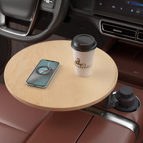 AXVLU front view on steering wheel showing stable workspace benefit