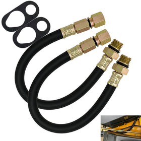 Axyuada two-pack flex drain hoses front view showing product and labels for easy replacement