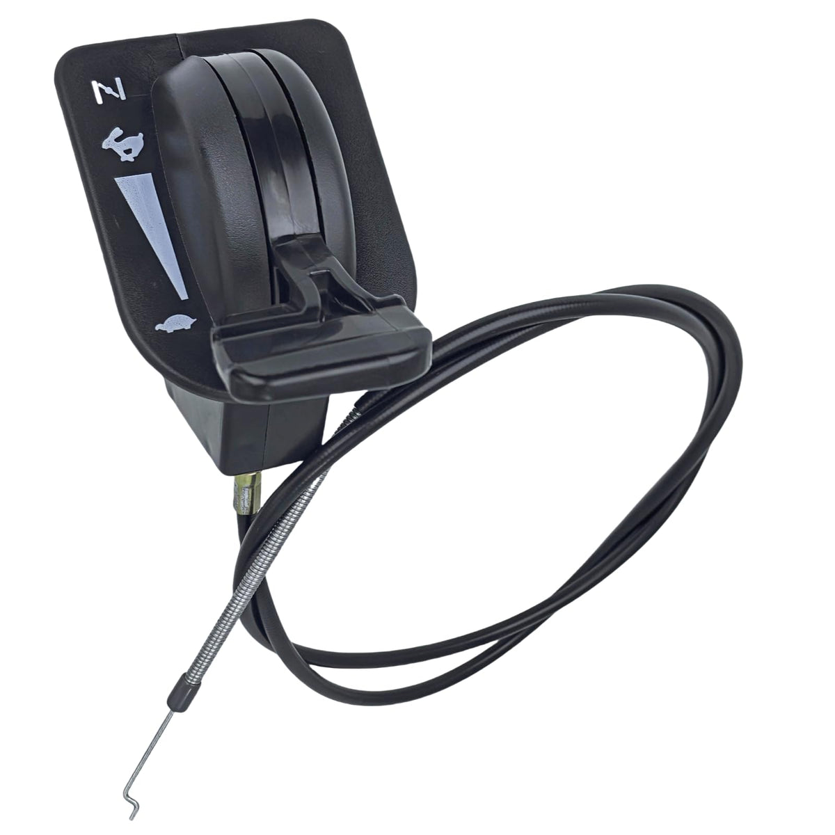 Axyuada installed on a riding mower in a yard showing restored throttle control