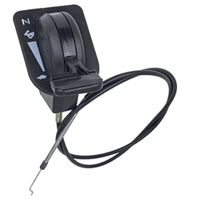 Axyuada installed on a riding mower in a yard showing restored throttle control