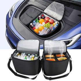 AYAMAYA front view showing two cooled organizers and neat frunk protection
