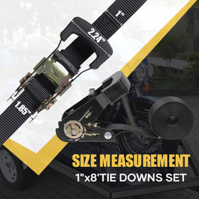 Ayaport straps securing a motorcycle demonstrating stable hold during transport