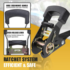 Ayaport wide ergonomic ratchet handle closeup for easier tightening and control