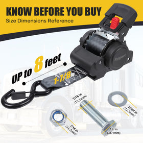 Ayaport S-hook and bolt set hardware displayed for quick bolt-on installation benefit