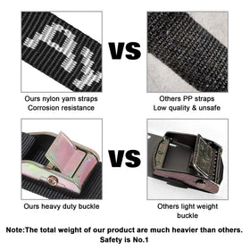 Ayaport soft loop protector on motorcycle frame preventing scratches during tie-down