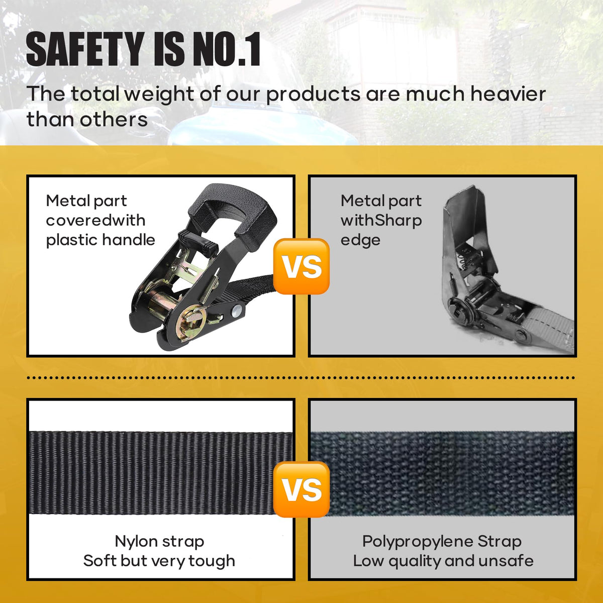 Ayaport straps in a truck bed holding cooler illustrating secure cargo restraint