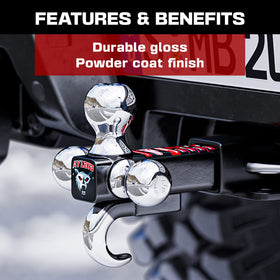 Ayleid mount installed in a 2-inch receiver demonstrating secure fit and towing readiness