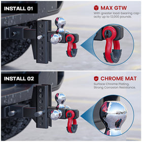 Ayleid rotatable D-ring shackle attached offering a rated recovery point