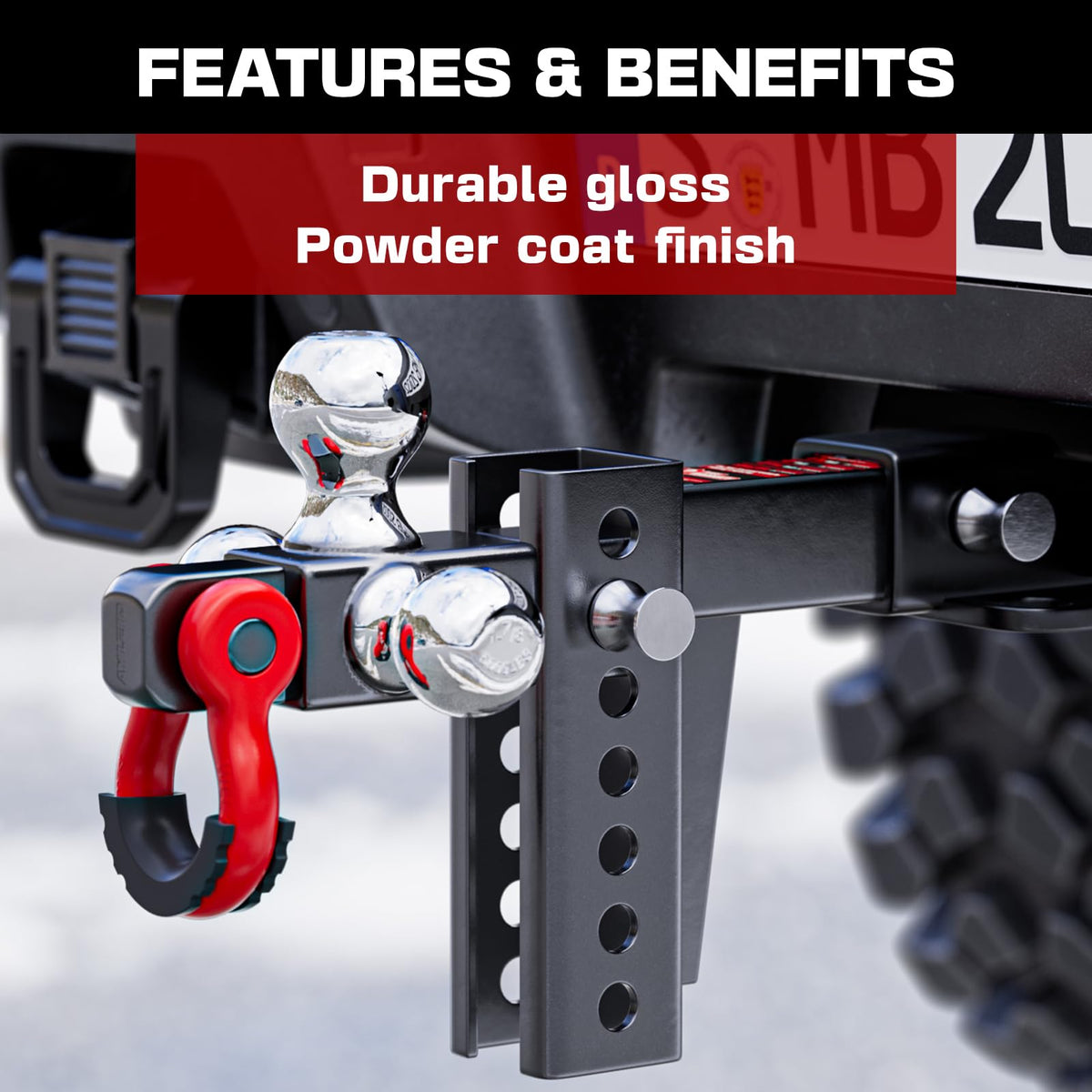 Ayleid side view of hook and rotatable shackle for secure attachments