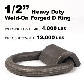 AYMMIC close-up of forged 1/2 inch D-ring showing solid steel and durable finish