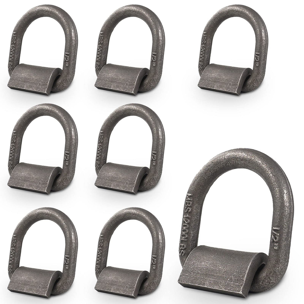 AYMMIC front view of eight-pack D-rings showing complete kit and strong construction