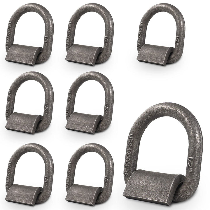 AYMMIC front view of eight-pack D-rings showing complete kit and strong construction