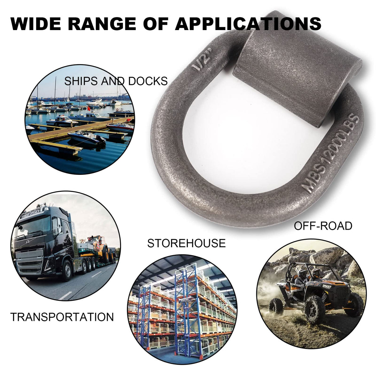 AYMMIC installed on flatbed trailer demonstrating secure cargo tie-down point