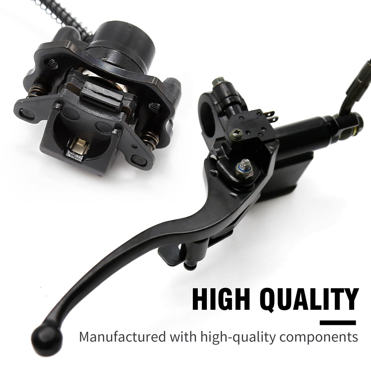 Aynaxcol brake hose and fittings showing length and connectivity for fitment