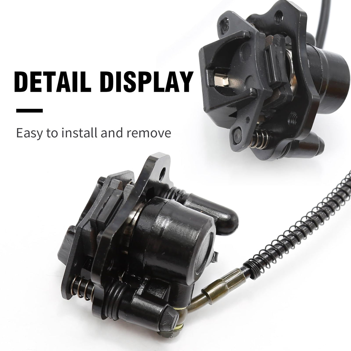 Aynaxcol caliper mounted on ATV illustrating direct-fit replacement benefit