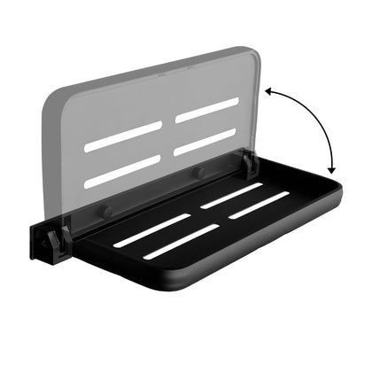 AYWSTC front-mounted shelf showing compact storage benefit