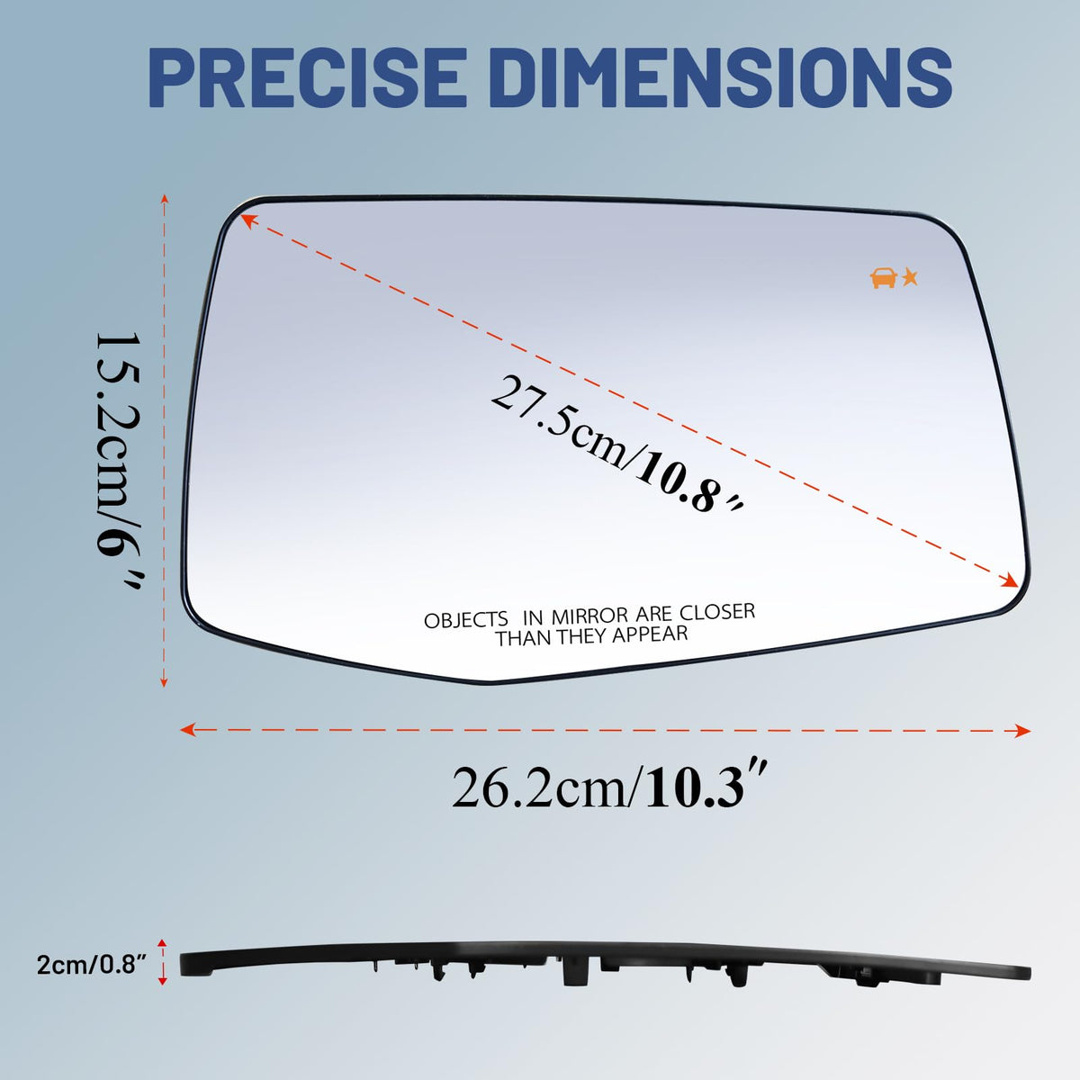 AZ-HAPPYMALL blind spot sensor area detail highlights detection compatibility