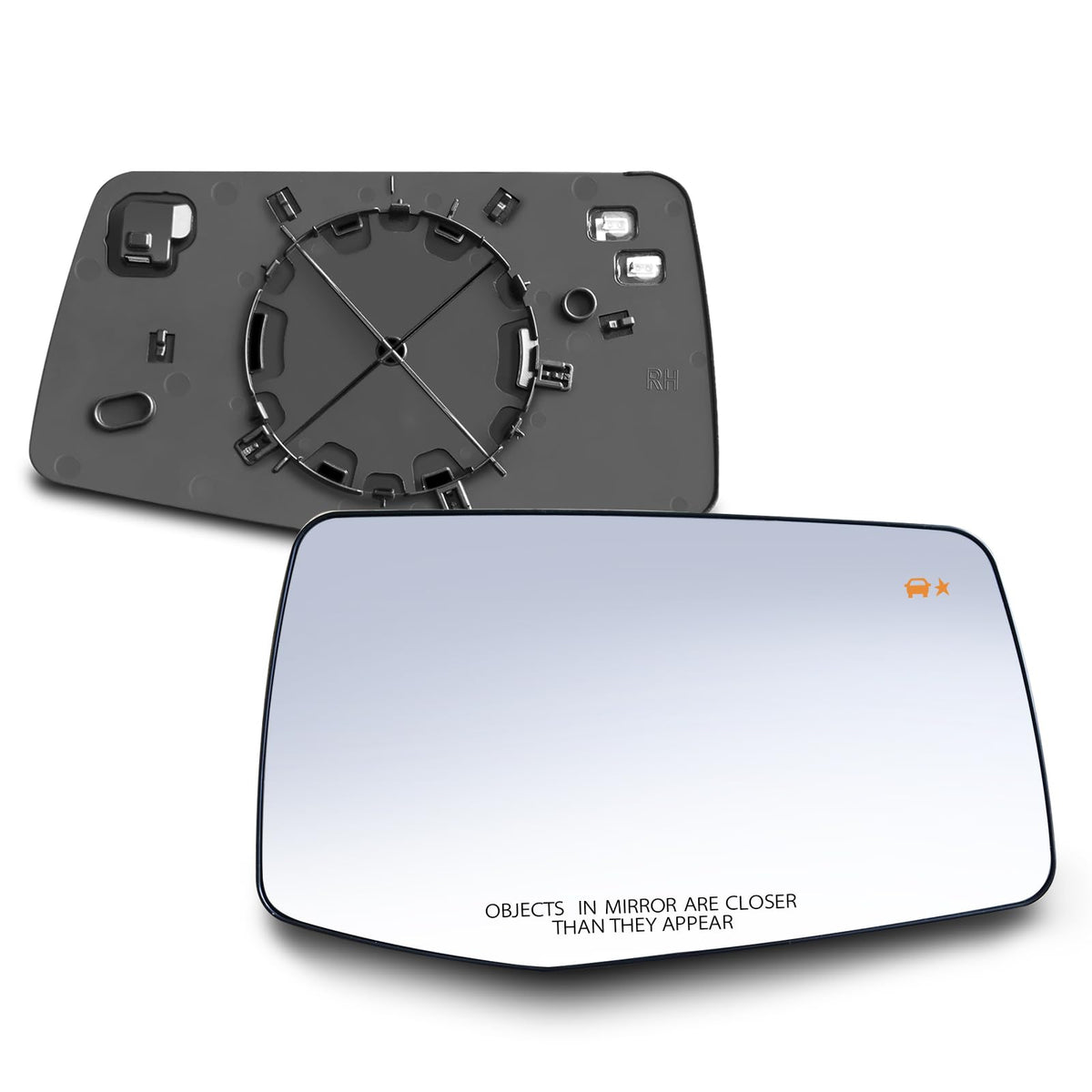AZ-HAPPYMALL passenger right mirror front view shows OE-fit and clear field of vision
