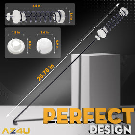 AZ4U suspension rod close-up showing metal finish and durability benefit