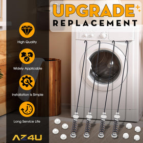 AZ4U suspension kit used during washer maintenance showing reduced vibration benefit