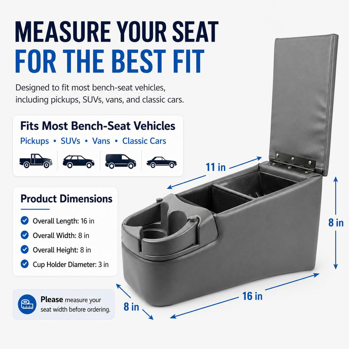 AZIFOK close-up of padded lid and hinge providing comfort and durable protection