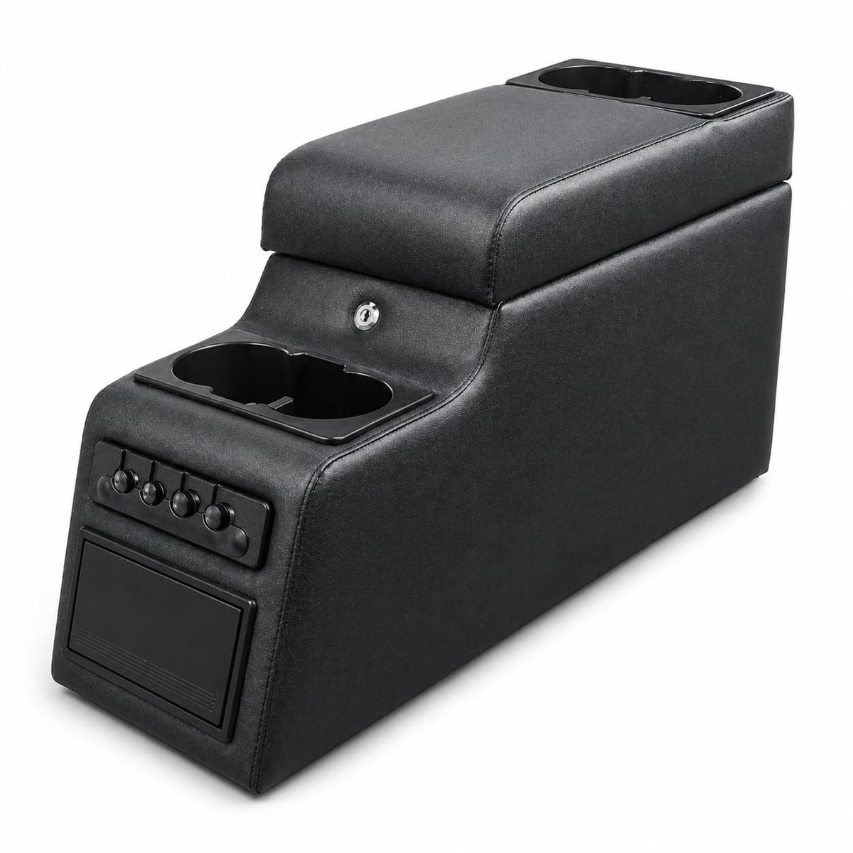 AZIFOK front-angle view showing secure console and added storage benefit