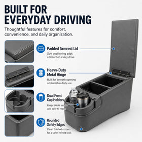 AZIFOK open storage box revealing roomy interior ideal for tools and electronics