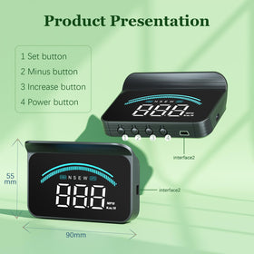 AZIJYV M11 projected readout at night offering clear, low-glare visibility