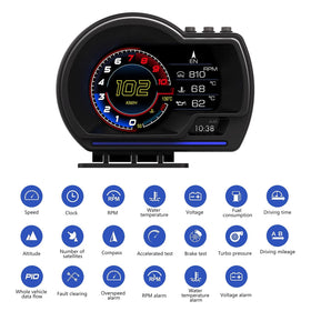 AZIJYV installed on a car dash demonstrating unobstructed driver view