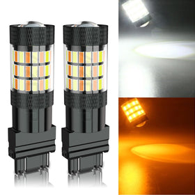 AZQOP front packaging showing 3157 bulbs, clear upgrade benefit