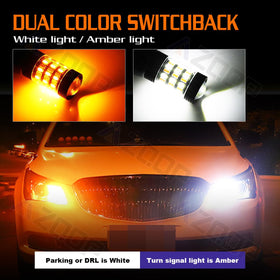 AZQOP bulb installed on Silverado bumper illustrating clearer turn signals