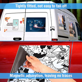 AzReference magnet applied on car door offering temporary advertising benefit