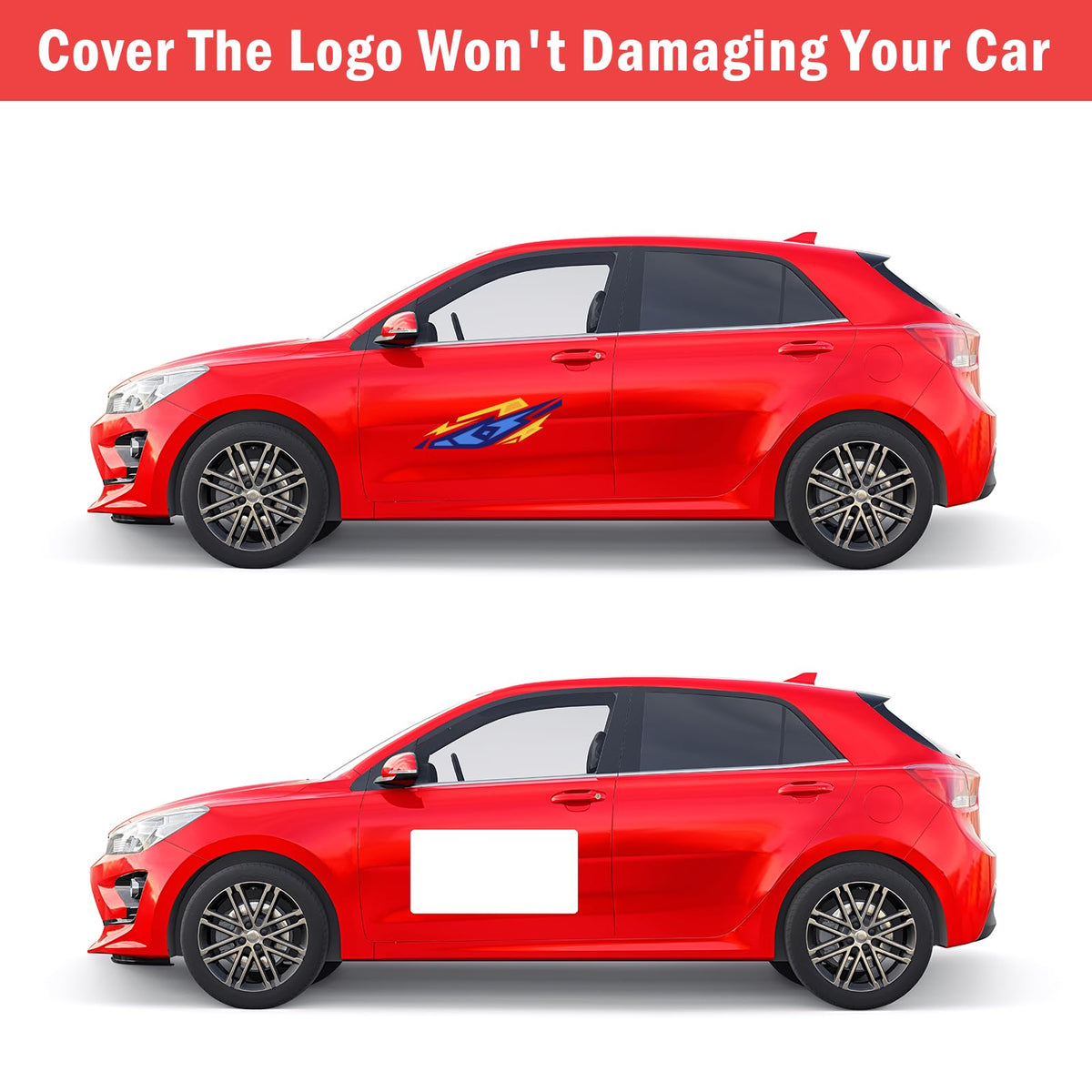 AzReference magnet next to car door handle showing 24x12 scale and full coverage