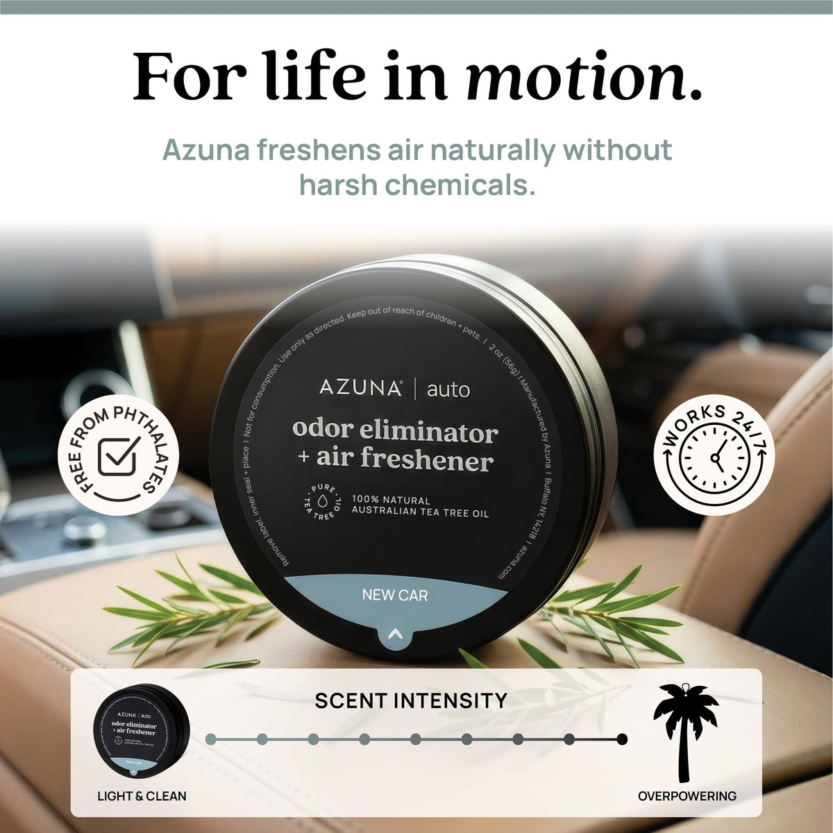 Azuna pod tucked under seat reducing trapped pet and food odors