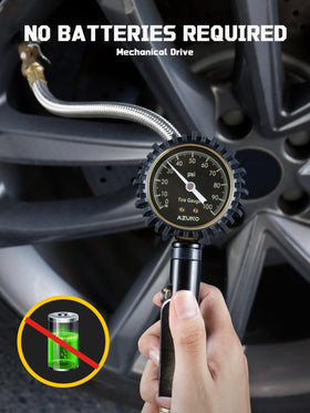 AZUNO air chuck attached to valve stem demonstrating secure, leak-minimizing seal