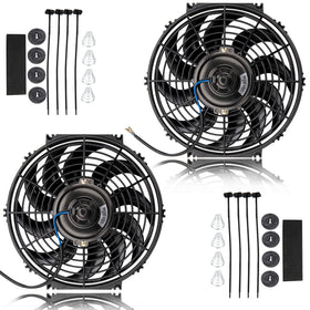 AZUNYYDS front view of 12-inch fan showing compact airflow benefit