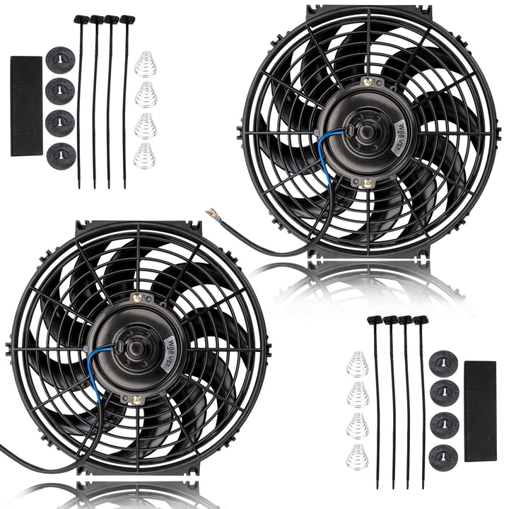 AZUNYYDS front view of 12-inch fan showing compact airflow benefit