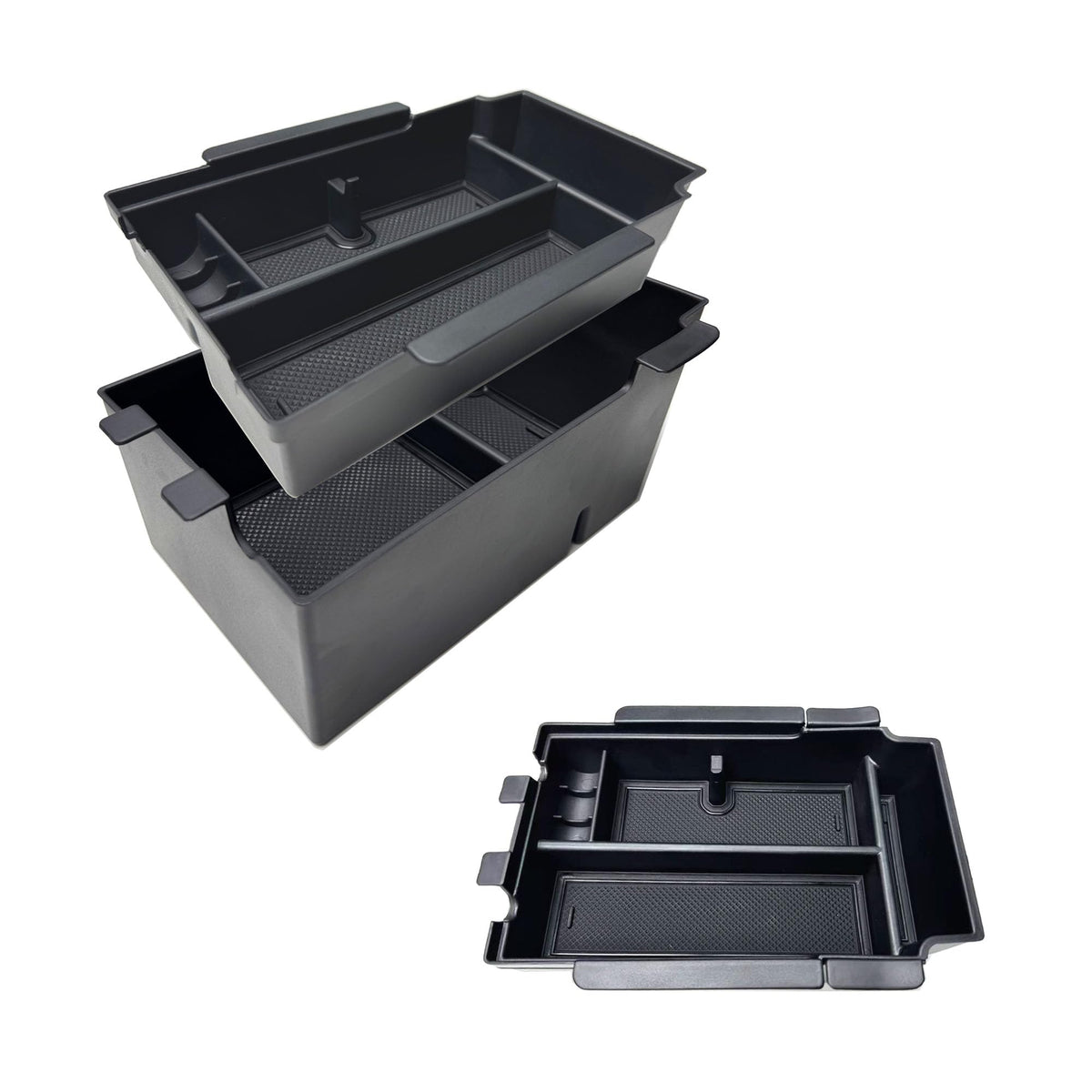 AZZIGO front view of organizer showing precise fit and quick install benefit