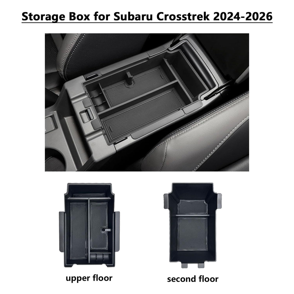 AZZIGO top-down in Subaru Crosstrek console showing improved organization