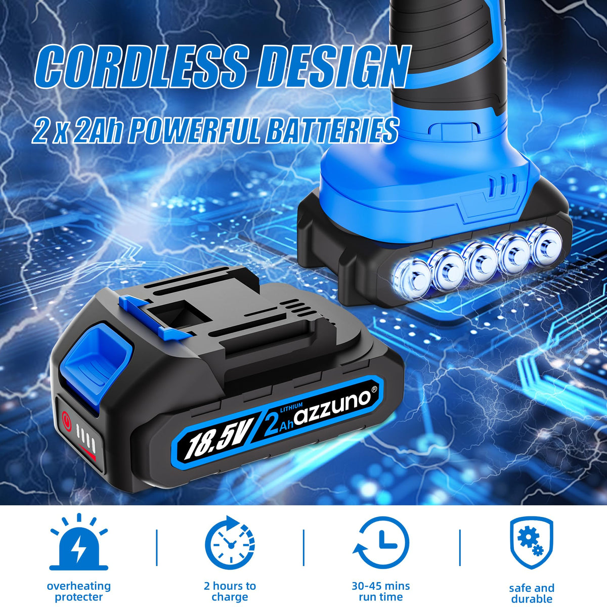 AZZUNO display and controls close-up for precise speed selection benefit accuracy