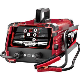 AZZUNOX front panel showing connectors and clamps for fast, safe charging