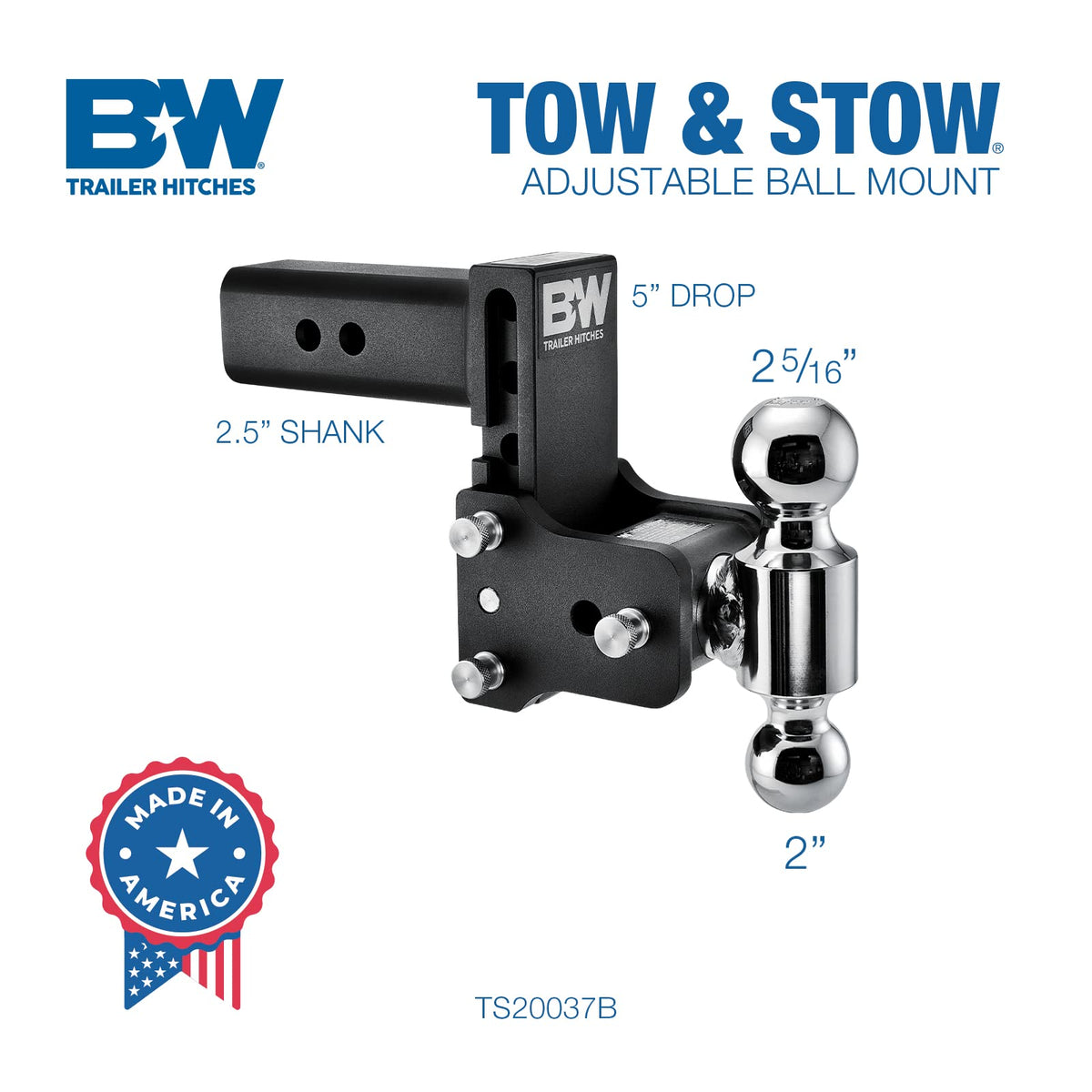 B&W close-up of stainless steel adjustment pins for quick, corrosion-resistant adjustments