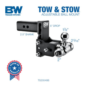 B&W close-up of tri-ball assembly illustrating quick ball swap benefit