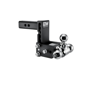 B&W front view of ball mount showing tri-ball versatility and robust build