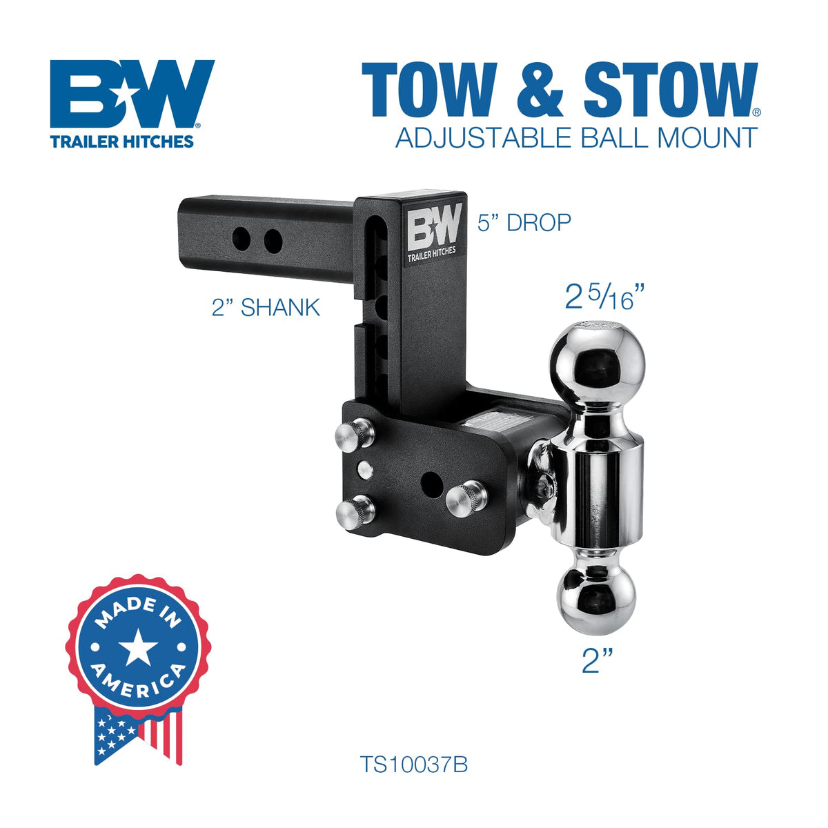 B&W close-up of stainless adjustment pins for quick height changes and secure fit
