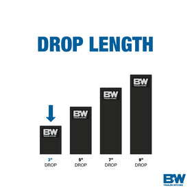 B&W tow & stow stainless steel adjustment pins for fast height changes